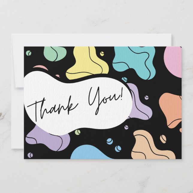 Abstract Splendour Thank You Card (Front)