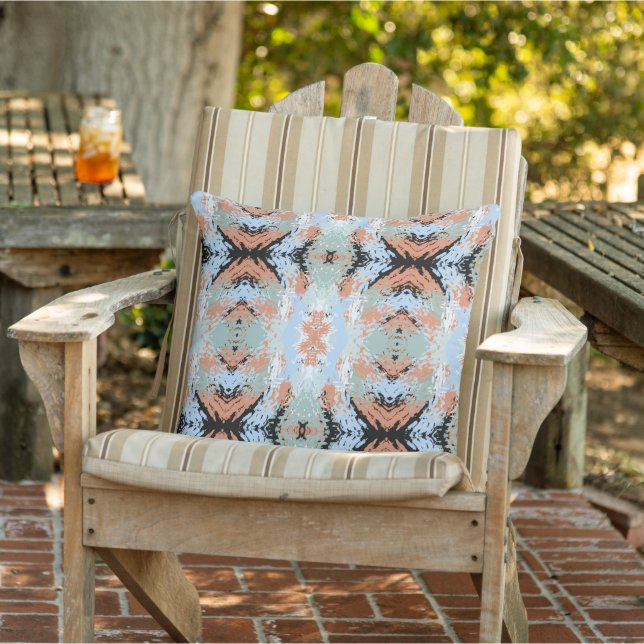 Abstract Split Ends Pattern And Soft Pastels Cushion (Chair)