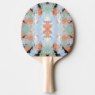 Abstract Split Ends Pattern And Soft Pastels Ping Pong Paddle