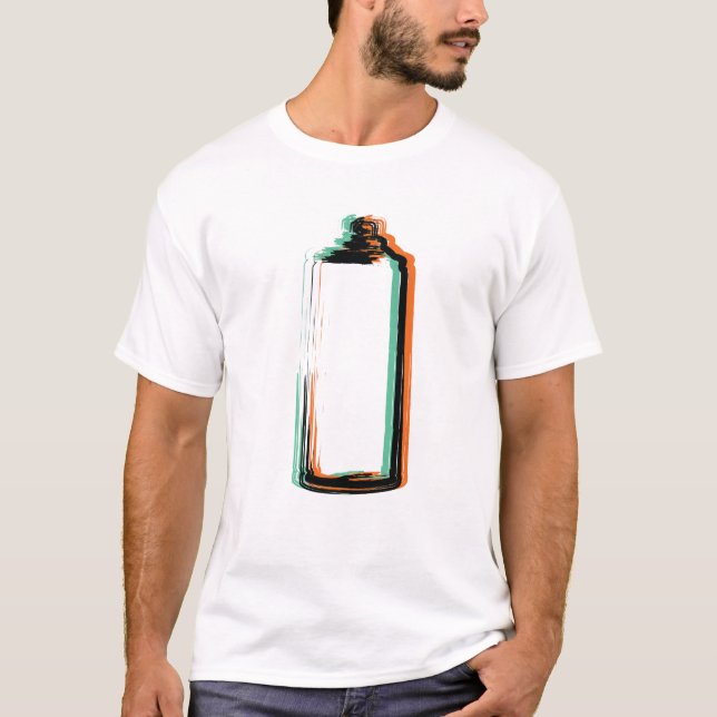 Abstract Spray Paint Cans T-Shirt (Front)