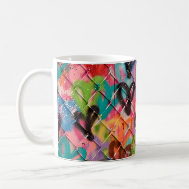 Abstract Spray Paint Texture Backgroundart,street, Coffee Mug (Left)