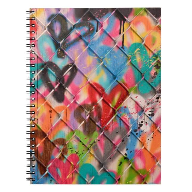 Abstract Spray Paint Texture Backgroundart,street, Notebook (Front)