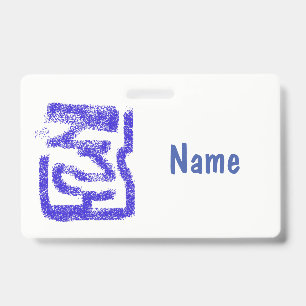 Abstract sprayed blue Thunder_Cove ID Badge