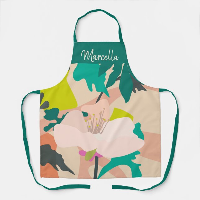 Abstract Spring Blooming Flowers Colourful Home   Apron (Front)