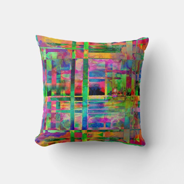 Abstract Spring Colors Cushion (Front)