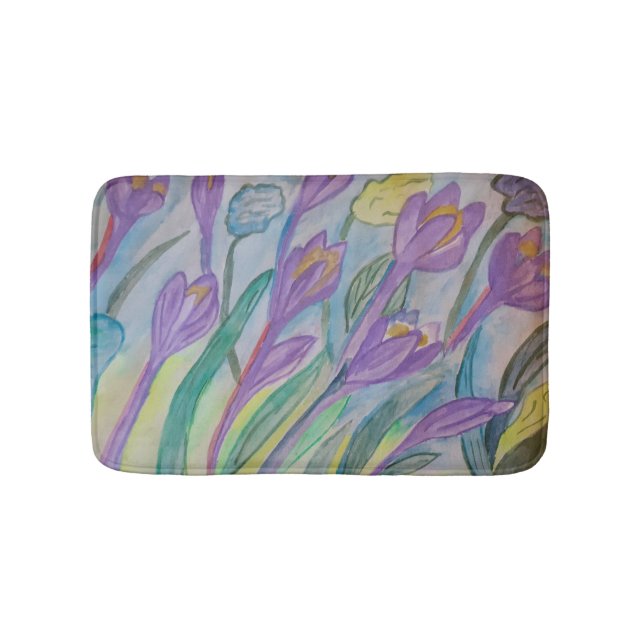 Abstract Spring Crocus  Bath Mat (Front)