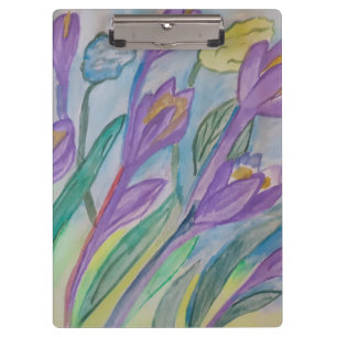 Abstract Spring Crocus Clipboard