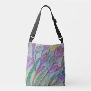 Abstract Spring Crocus Crossbody Bag