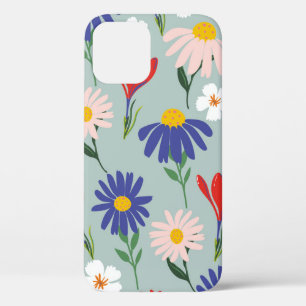 Abstract spring seamless pattern with colourful fl iPhone 12 case