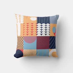 Abstract square artwork: geometric design. cushion