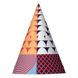 Abstract square artwork: geometric design. party hat