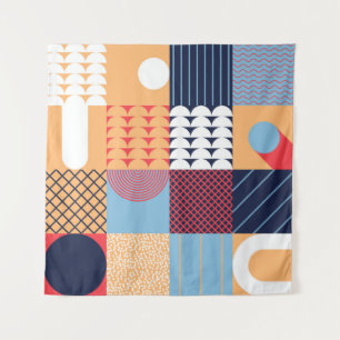 Abstract square artwork: geometric design. tapestry