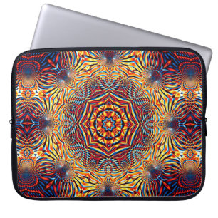 Abstract square background. Symmetric round decora Laptop Sleeve