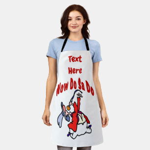 Abstract Square Dance Design add text, Apron