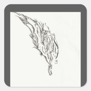 abstract square sticker