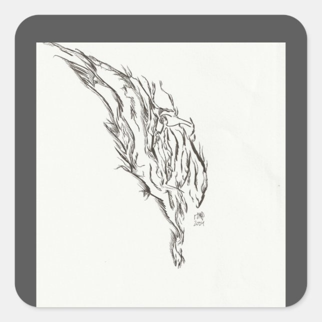 abstract square sticker (Front)
