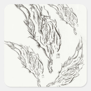 abstract square sticker