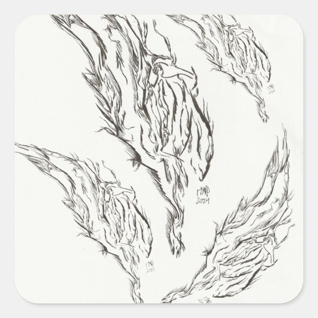 abstract square sticker (Front)