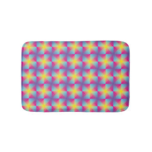 Abstract square vector mosaic bath mat