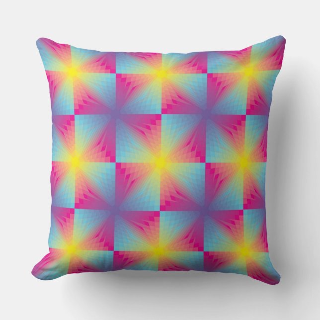 Abstract square vector mosaic cushion (Front)