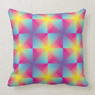Abstract square vector mosaic cushion