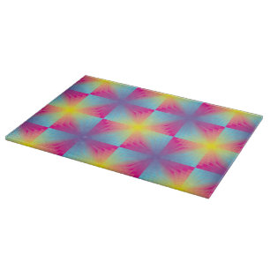 Abstract square vector mosaic cutting board