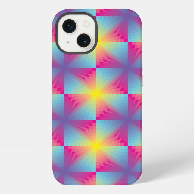 Abstract square vector mosaic iPhone case (Back)