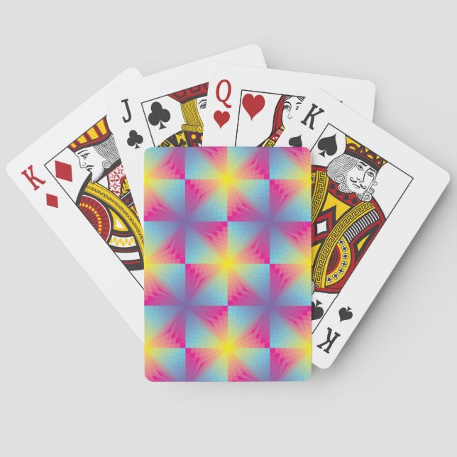 Abstract square vector mosaic playing cards (Back)
