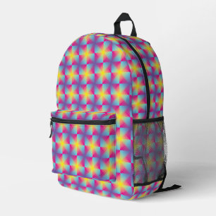 Abstract square vector mosaic printed backpack