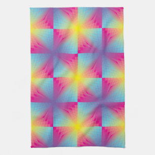 Abstract square vector mosaic tea towel