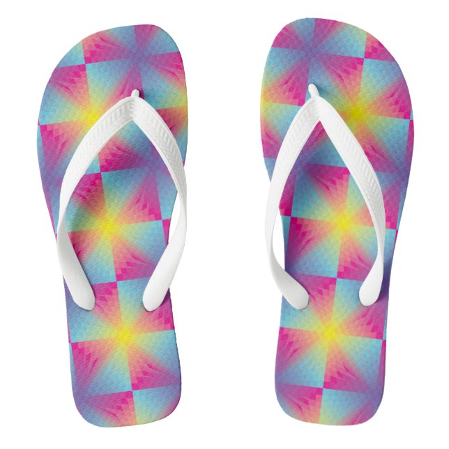 Abstract square vector mosaic thongs (Footbed)