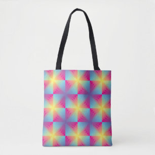 Abstract square vector mosaic tote bag