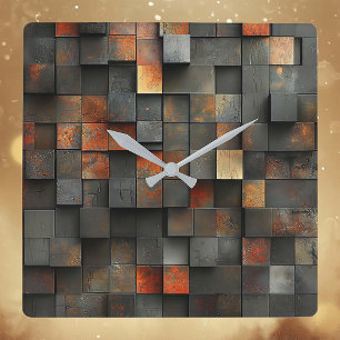 Abstract square wall clock