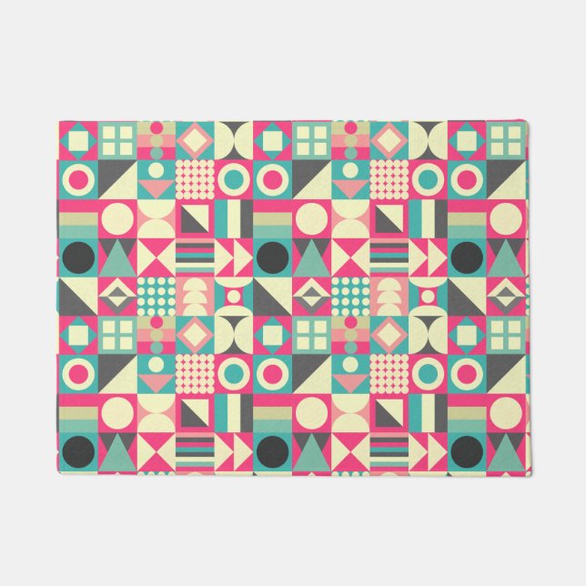 Abstract Squares 110419 Doormat (Front)