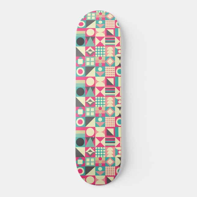 Abstract Squares 110419 Skateboard (Front)