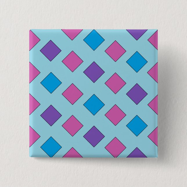 Abstract Squares 15 Cm Square Badge (Front)