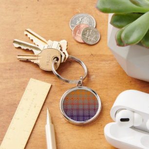 Abstract Squares 3 Key Ring