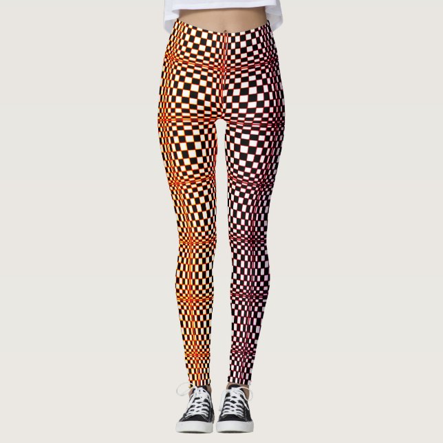 Abstract Squares 3 Leggings (Front)