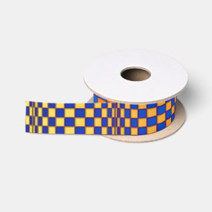 Abstract Squares 3 Satin Ribbon