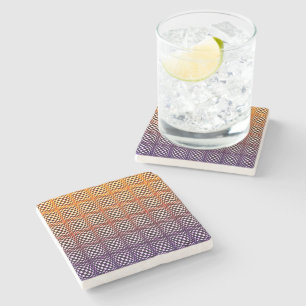 Abstract Squares 3 Stone Coaster