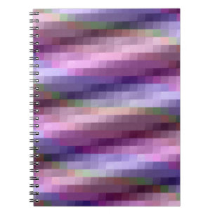 Abstract Squares in Purple, Pink and Blue Notebook