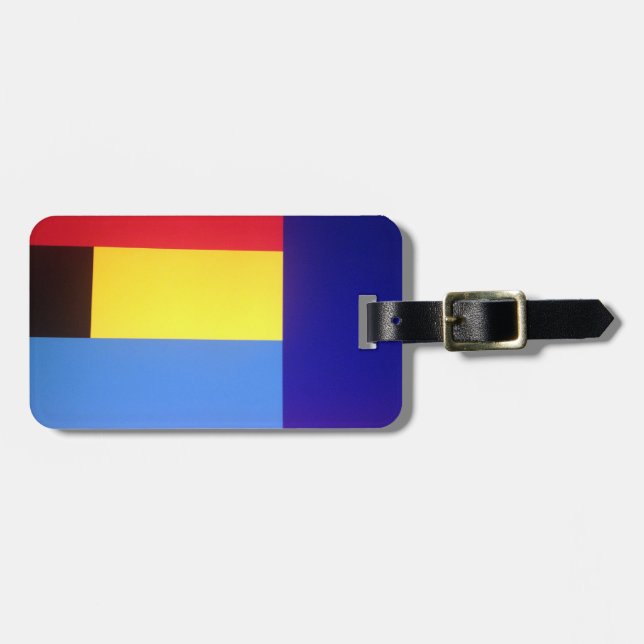 abstract squares luggage tag (Front Horizontal)