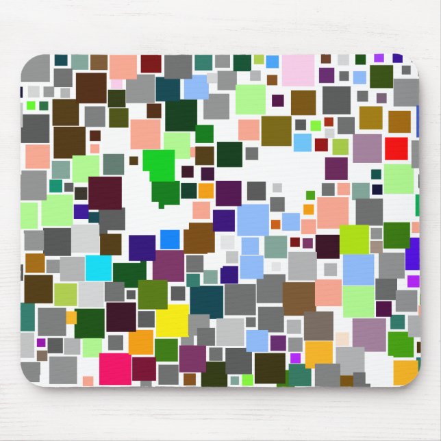 Abstract Squares Mouse Pad (Front)