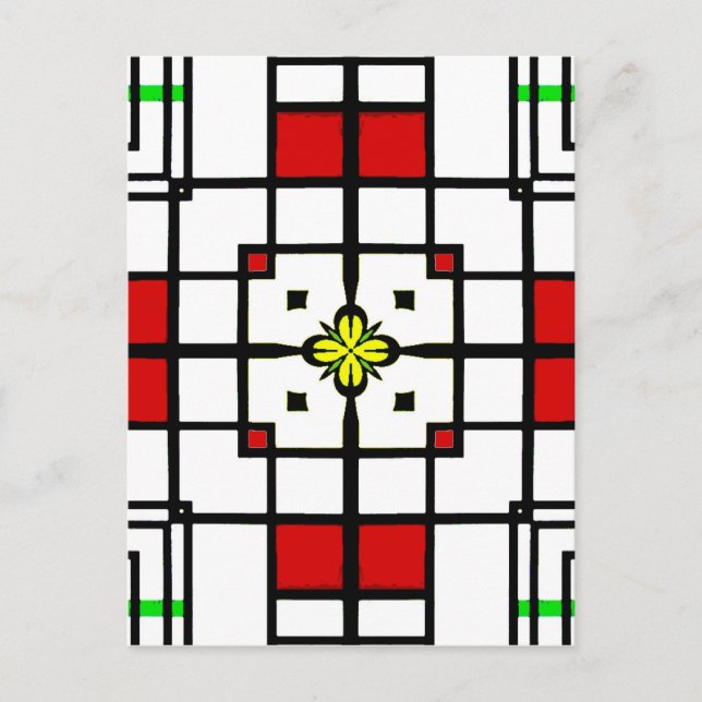 Abstract Squares Postcard (Front)