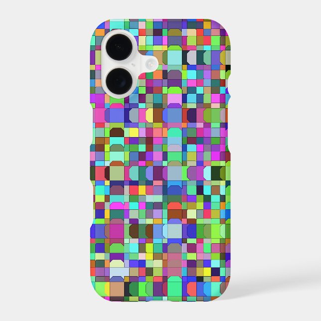 Abstract Squares Shapes Multicolor Pattern (Back)
