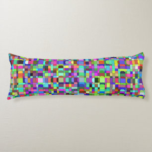 Abstract Squares Shapes Multicolor Pattern Body Cushion