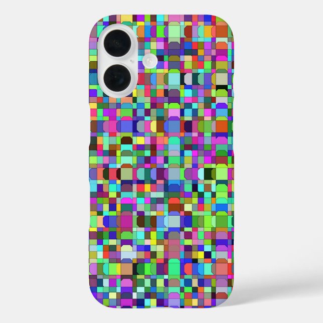Abstract Squares Shapes Multicolor Pattern Case-Mate iPhone Case (Back)