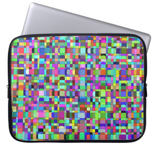 Abstract Squares Shapes Multicolor Pattern Laptop Sleeve