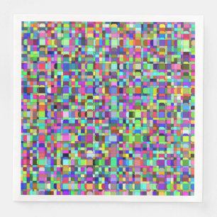 Abstract Squares Shapes Multicolor Pattern Napkin