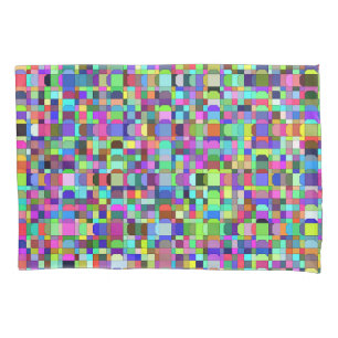 Abstract Squares Shapes Multicolor Pattern Pillowcase